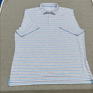Johnnie-O striped polo shirt, size XL.